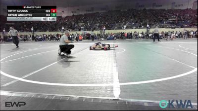 105 lbs Round Of 16 - Trypp Adcock, Eufaula Ironheads Wrestling Club vs Baylin Wigington, Blaine County Grapplers