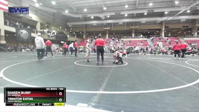 100 lbs Semifinal - Raheem Busby, STL Warrior vs Trenton Eaton, Team Central