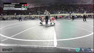 110 lbs Round Of 16 - Gunner Preston, Enid Youth Wrestling Club vs Sawyer Dorton, Grove Takedown Club