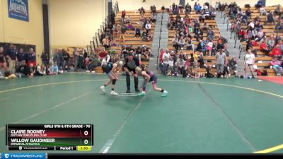 70 lbs Round 3 - Claire Rooney, Outlaw Wrestling Club vs Willow Gaudineer, Immortal Athletics