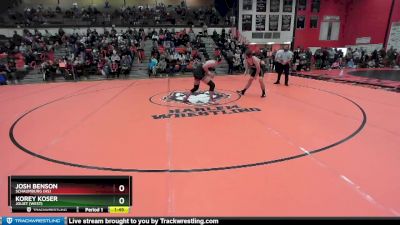 190 lbs Cons. Round 4 - Josh Benson, SCHAUMBURG (HS) vs Korey Koser, Joliet (WEST)