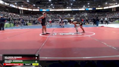 120 lbs Champ. Round 2 - Solomon Resnick, Capistrano Valley vs Bragen Anderson, LaGrande