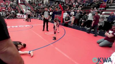 43 lbs Consi Of 16 #2 - Beckett Rupp, Perry Wrestling Academy vs Cade West, Pawnee Peewee Wrestling