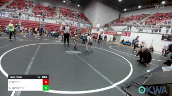 64 lbs Semifinal - George Britt, Pauls Valley Panther Pinners vs Keegan Burns, Perkins