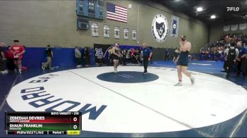 215 lbs Champ. Round 2 - Shaun Franklin, Monache vs Zebediah DeVries, Arroyo Grande