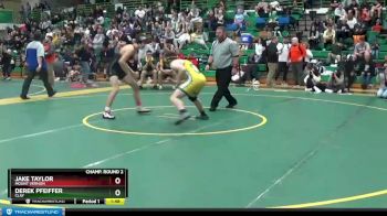 157 lbs Champ. Round 2 - Derek Pfeiffer, CLAY vs Jake Taylor, MOUNT VERNON
