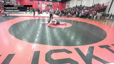 215 lbs Cons. Round 2 - Harrison Kinney, Rockton (HONONEGAH) vs Lucas Retzler, Algonquin (JACOBS)