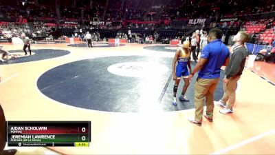 1A 106 lbs Champ. Round 1 - Aidan Scholwin, Pontiac vs Jeremiah Lawrence, Chicago (De La Salle)