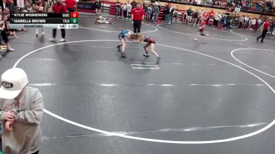 75 lbs Quarters - Isabella Brown, Team Real Life Wrestling vs Kylie Wisniewski, Oakley Hornets Wrestling Club, Inc.