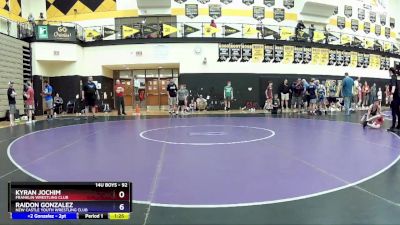 92 lbs Quarterfinal - Kyran Jochim, Franklin Wrestling Club vs Raidon Gonzalez, New Castle Youth Wrestling Club