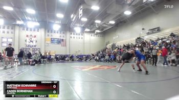 157 lbs Champ. Round 2 - Caden Borneman, Houston vs Matthew Echivarre, Hume Fogg