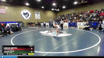 132 lbs Champ. Round 2 - Julian Solis, Calvary Chapel vs Loscar Riestra, Corona Del Mar