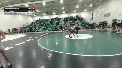 113 lbs Champ. Round 1 - Jett Olsen, Kelly Walsh vs Sam Mortensen, Thunder Ridge