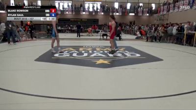 157 lbs Champ. Round 1 - Blake Rowson, Iowa vs Rylan Gaul, Colon Wrestling Academy