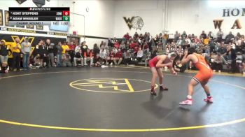 150 lbs Champ. Round 1 - Kort Steffens, South Winneshiek vs Adam Wheeler, Waukon