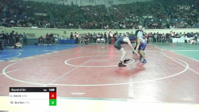 113 lbs Round Of 64 - Caleb Davis, Marlow Outlaws vs Wyatt Burton, Pryor Tigers Wrestling