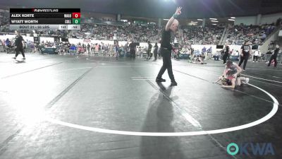 55 lbs Consi Of 16 #2 - Alex Korte, Wagoner Takedown Club vs Wyatt Worth, Collinsville Cardinal Youth Wrestling