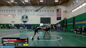 115 lbs Quarterfinal - Katelynn Leonard, St. Helens vs Yasmin Romero, McKay