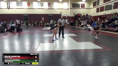 105 lbs Cons. Round 2 - Natalie Nichols, Independence vs Khloe Hamilton, North Scott