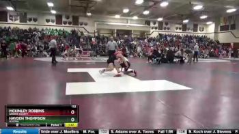 132 lbs Quarterfinal - McKinley Robbins, Greene County vs Hayden Thompson, Algona