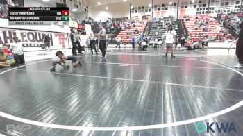 46 lbs Semifinal - Cody Hawkins, HURRICANE WRESTLING ACADEMY vs Dawsyn Hawkins, Hulbert