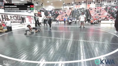 46 lbs Semifinal - Cody Hawkins, HURRICANE WRESTLING ACADEMY vs Dawsyn Hawkins, Hulbert