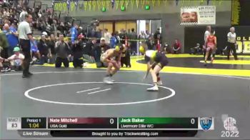 83 lbs 1st Place Match - Jack Baker, Livermore Elite WC vs Nate Mitchell, USA Gold