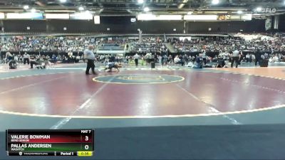 114 lbs Cons. Round 4 - Valerie Bowman, Bend Senior vs Pallas Andersen, Wasatch