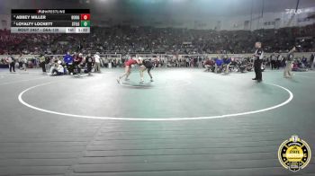 G6A-130 lbs Cons. Semi - Abbey Miller, Bixby-Girls vs Loyalty Lockett, Stillwater-Girls
