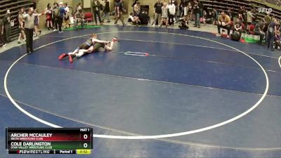 92 lbs Cons. Round 3 - Cole Darlington, Star Valley Wrestling Club vs Archer Mccauley, Delta Wrestling Club