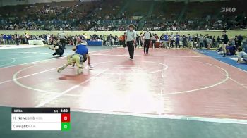 92 lbs 5th Place - Hendrix Newcomb, Noble MS vs Randen Wright, R.A.W.