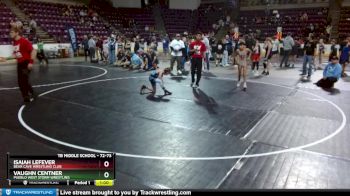 72-73 lbs Round 3 - Isaiah Lefever, Bear Cave Wrestling Club vs Vaughn Centner, Pueblo West Storm Wrestling