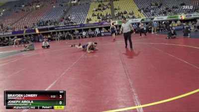 141 lbs Round 1 (16 Team) - Joseph Airola, Nebraska-Kearney vs Brayden Lowery, Indianapolis