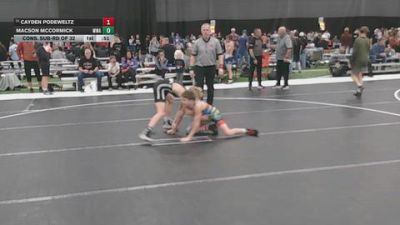 106 lbs Cons. Sub-rd Of 32 - Macson Mccormick, Moen Wrestling Academy vs Cayden Podeweltz