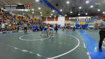 157 lbs Champ. Round 2 - Travis Alfaro, Bishop Amat vs Antonio Barrera, Alta Loma