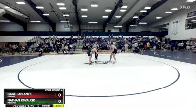 184 lbs Cons. Round 4 - Nathan Kovalcik, Messiah vs Gage LaPlante, USMAPS