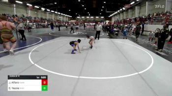 62 lbs Consi Of 4 - Joshua Alfaro, Sunnyside Wr Ac vs Checotah Yazzie, SheepCamp WC