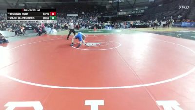 Boys 1B/2B 126 Champ. Round 1 - Cash Laufenberg, Adna vs Morgan Reid, Napavine