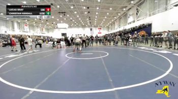 136 lbs Quarterfinal - Christian Kendall, Hilton Jr Cadets Wrestling Club vs Lucas Bray, East Aurora Wrestling Club