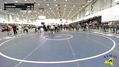 136 lbs Quarterfinal - Christian Kendall, Hilton Jr Cadets Wrestling Club vs Lucas Bray, East Aurora Wrestling Club