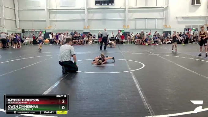 52 lbs Round 5 (8 Team) - Kayden Thompson, Revolution/WVW vs Owen ...