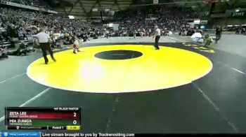 Girls 110 lbs 1st Place Match - Zeta Lee, Mount Tahoma (Girls) vs Mia Zuniga, Toppenish (Girls)