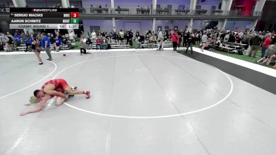 16U Boys - 150 lbs Champ. Round 1 - Sergio Macias, Mustang Wrestling Club vs Aaron Schmitz, Montana