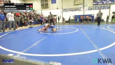 58 lbs Consi Of 8 #2 - Jonah Dinger, Newkirk Takedown Club vs Blaine Horton, Newkirk Takedown Club