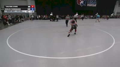 130 lbs Champ. Rd Of 64 - Evelyn Thornburg, Kansas vs Kalynn Lyons, Nebraska Wrestling Academy