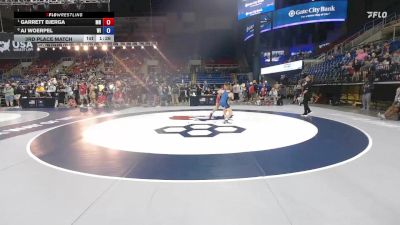 100 lbs 3rd Place Match - Garrett Bjerga, MN vs AJ Woerpel, WI