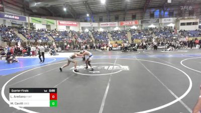 125 lbs Quarterfinal - Lorenzo Arellano, Fort Lupton MS vs Malik Cavitt, Greeley United