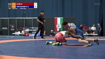 74 kg Quarterfinal - David Carr, USA vs Orozobek Toktomambetov, KGZ