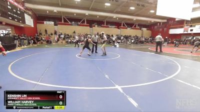 115 lbs Quarterfinal - Kenshin Lin, Dougherty Valley High School vs William Harvey, Maria Carrillo High School