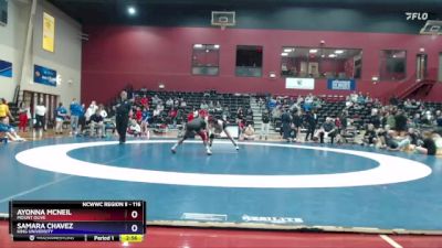 116 lbs Quarterfinal - Samara Chavez, King University vs Ayonna McNeil, Mount Olive